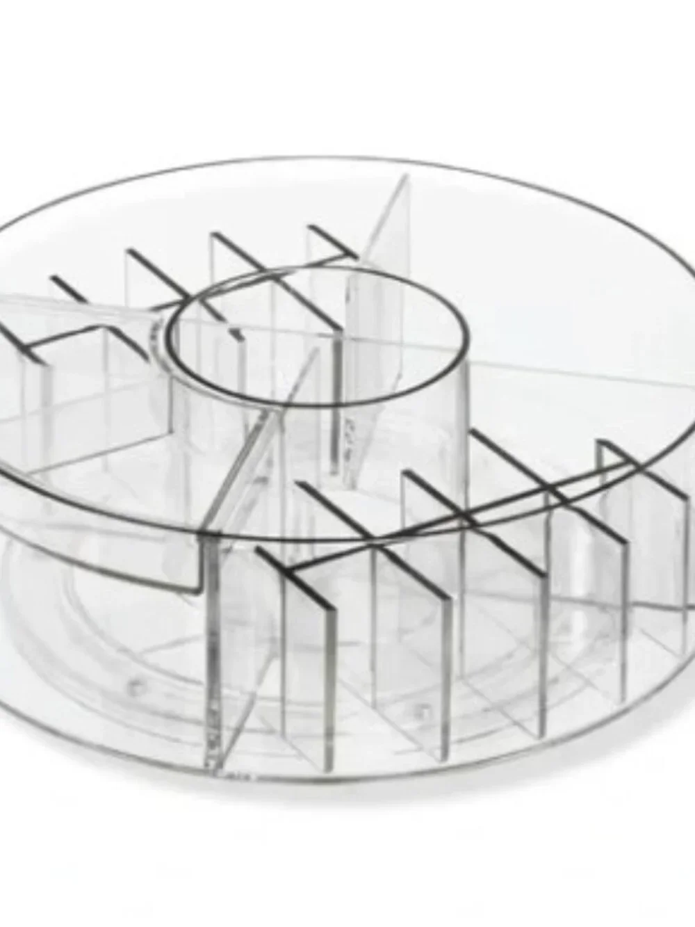 iDesign Rotating Makeup Organizer with Dividers - Clear